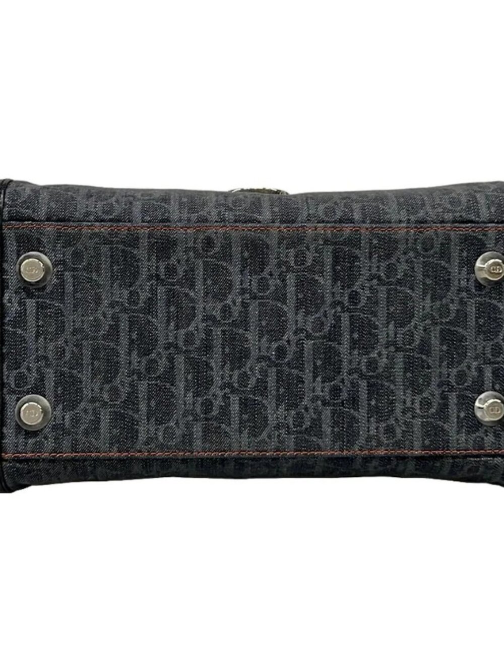 DIOR/ChristianDior Flight/Trotter Navy Black Orange Denim Jacquard Leather - Picture 5 of 15